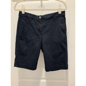J. Jill Shorts Size 6 Summer Navy Stretch Chino Pockets